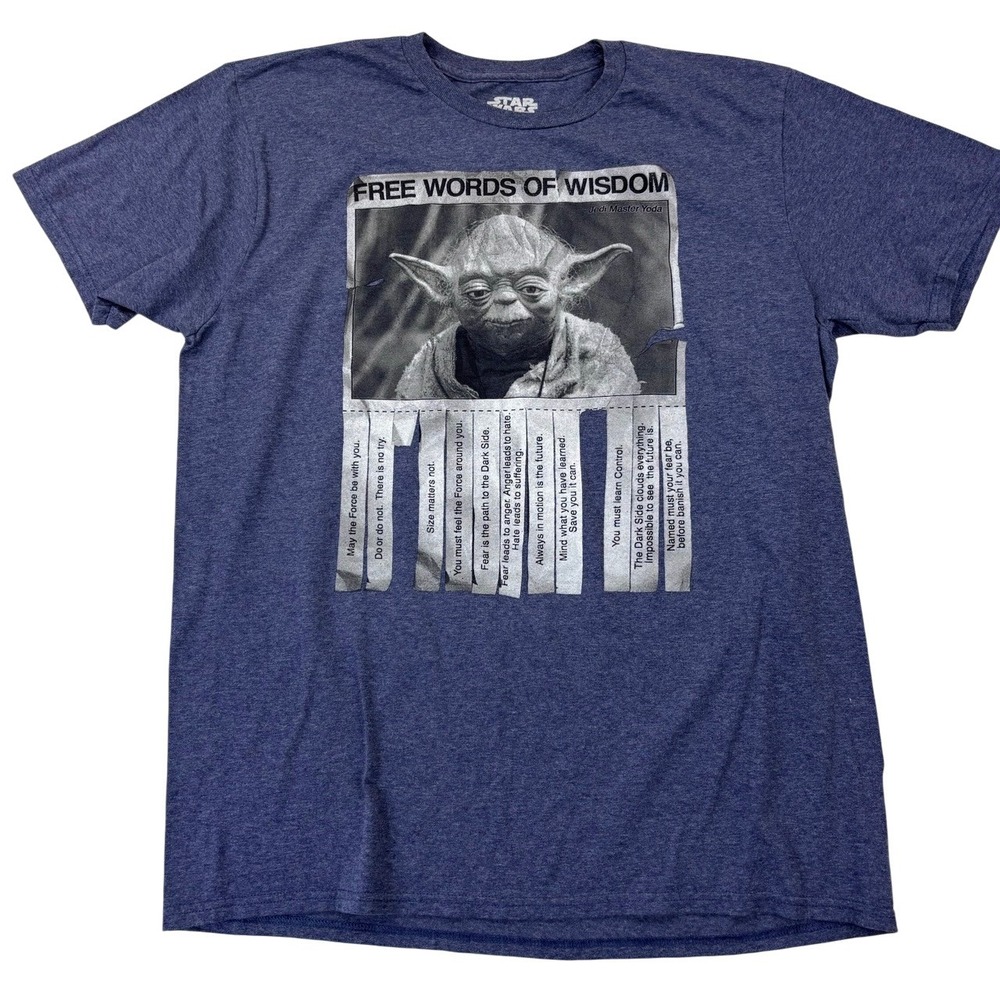 Star Wars‎ Yoda Free Words of Wisdom Graphic Print T-Shirt Men's Large